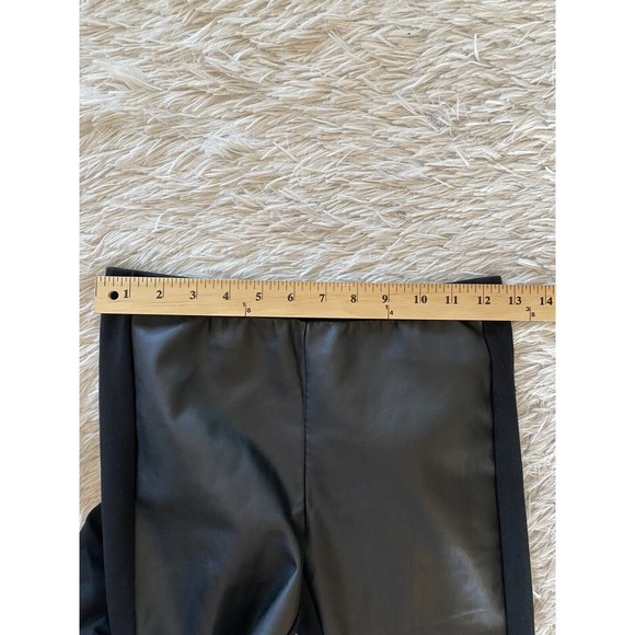 Drew Faux Leather Pants Leggings Combo Black Skinny Chic Modern party small - Picture 8 of 10